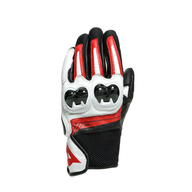 mig-3-unisex-leather-gloves-black-white-lava-red image number 0