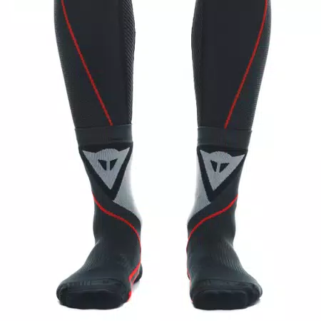 MOTORCYCLE THERMAL SOCKS - MID - BLACK/RED - 2