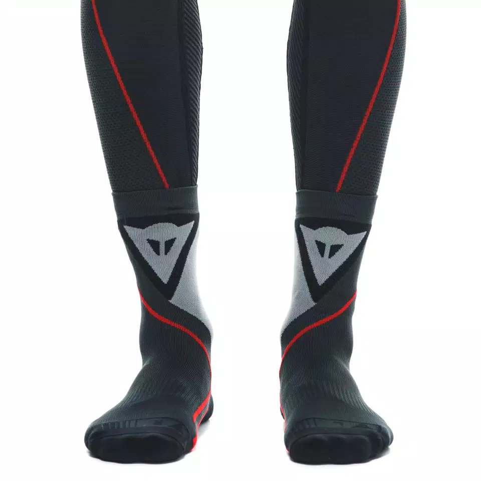 MOTORCYCLE THERMAL SOCKS - MID - BLACK/RED - 2