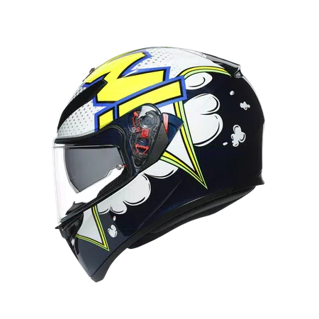 K3 SV MULTI ECE DOT - BUBBLE BLUE/WH/YELLOW FLUO -  - 3