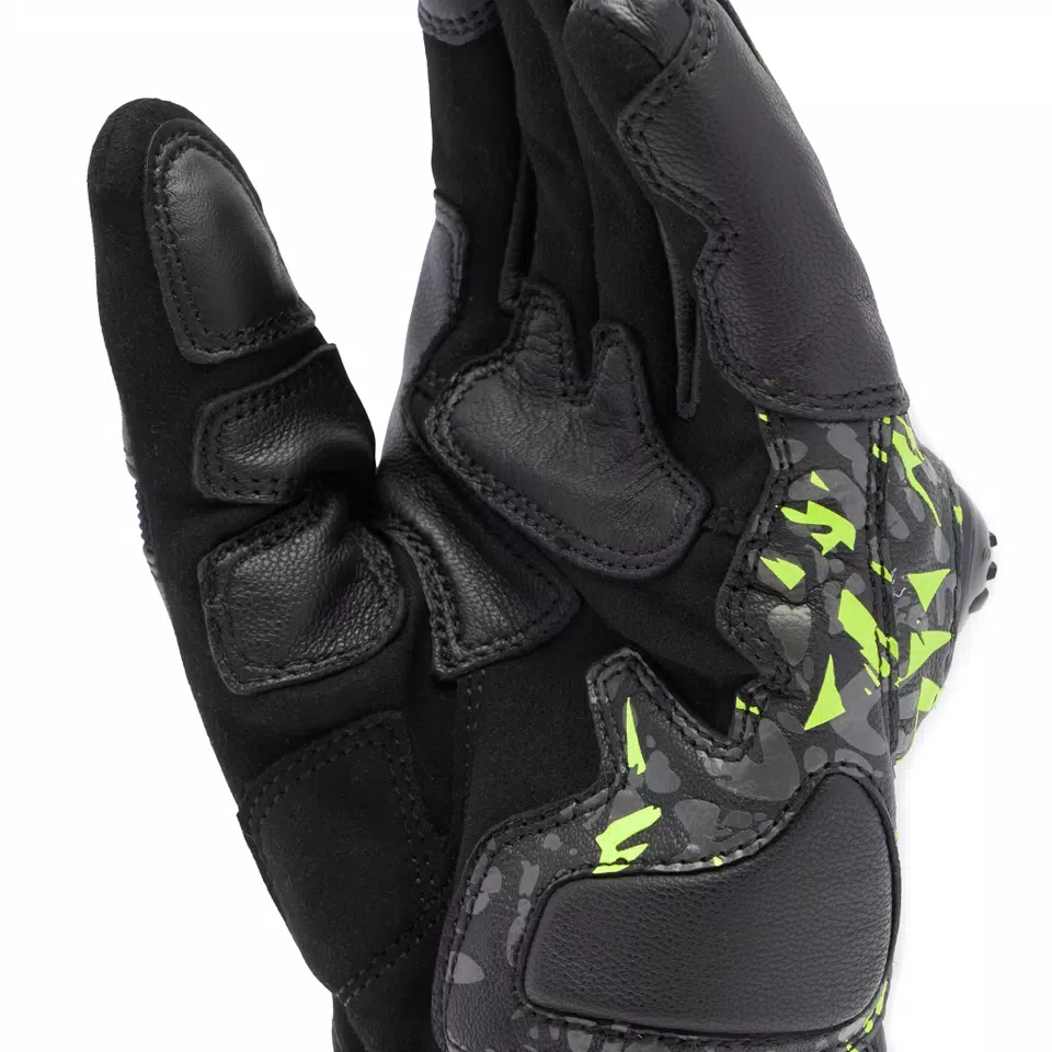 MIG 3 - GUANTI MOTO IN PELLE UNISEX - BLACK/ANTHRACITE/YELLOW-FLUO - 6