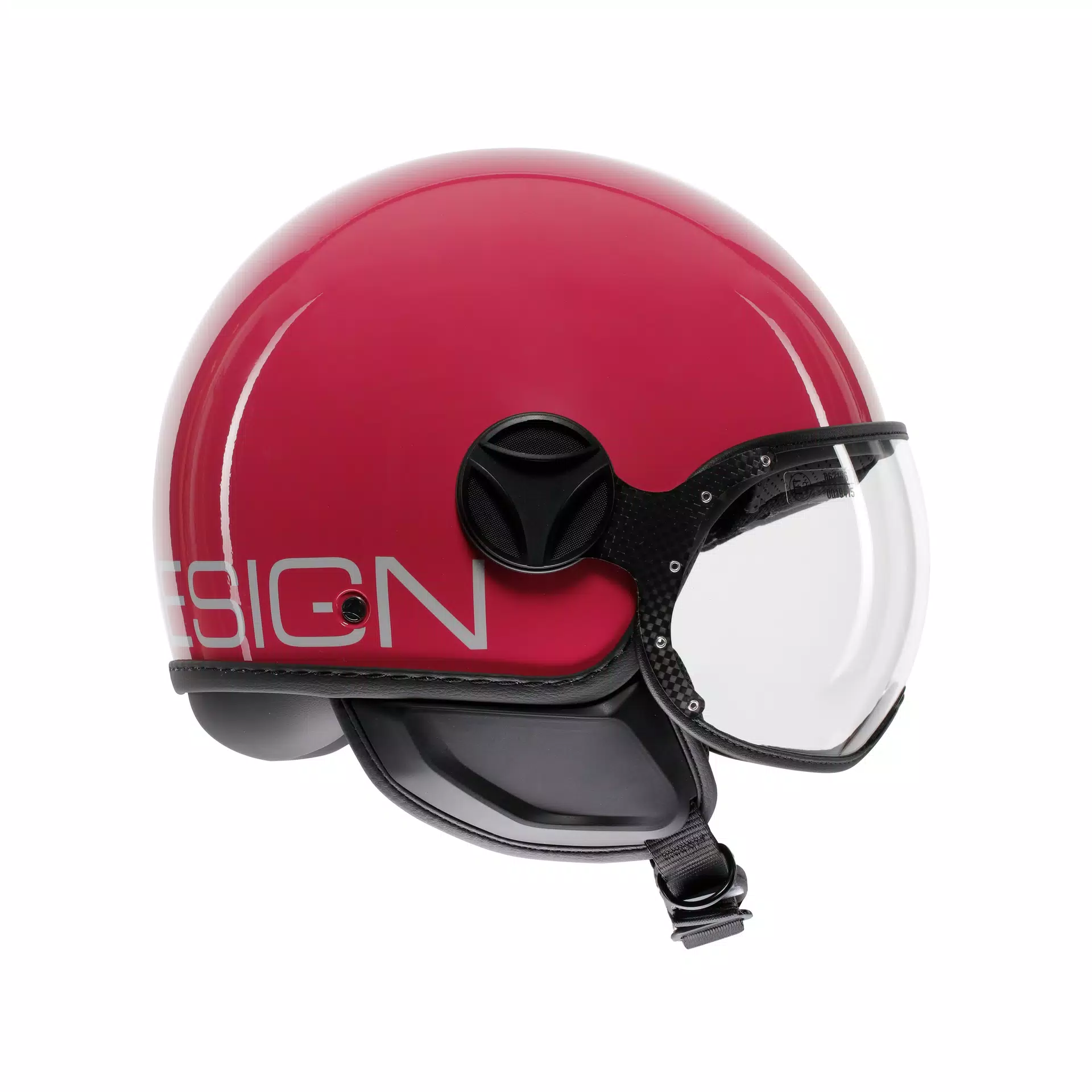 MOMODESIGN FGTR CLASSIC CANDY FUCSIA / WHITE - JET HELMET WITH VISOR E2206