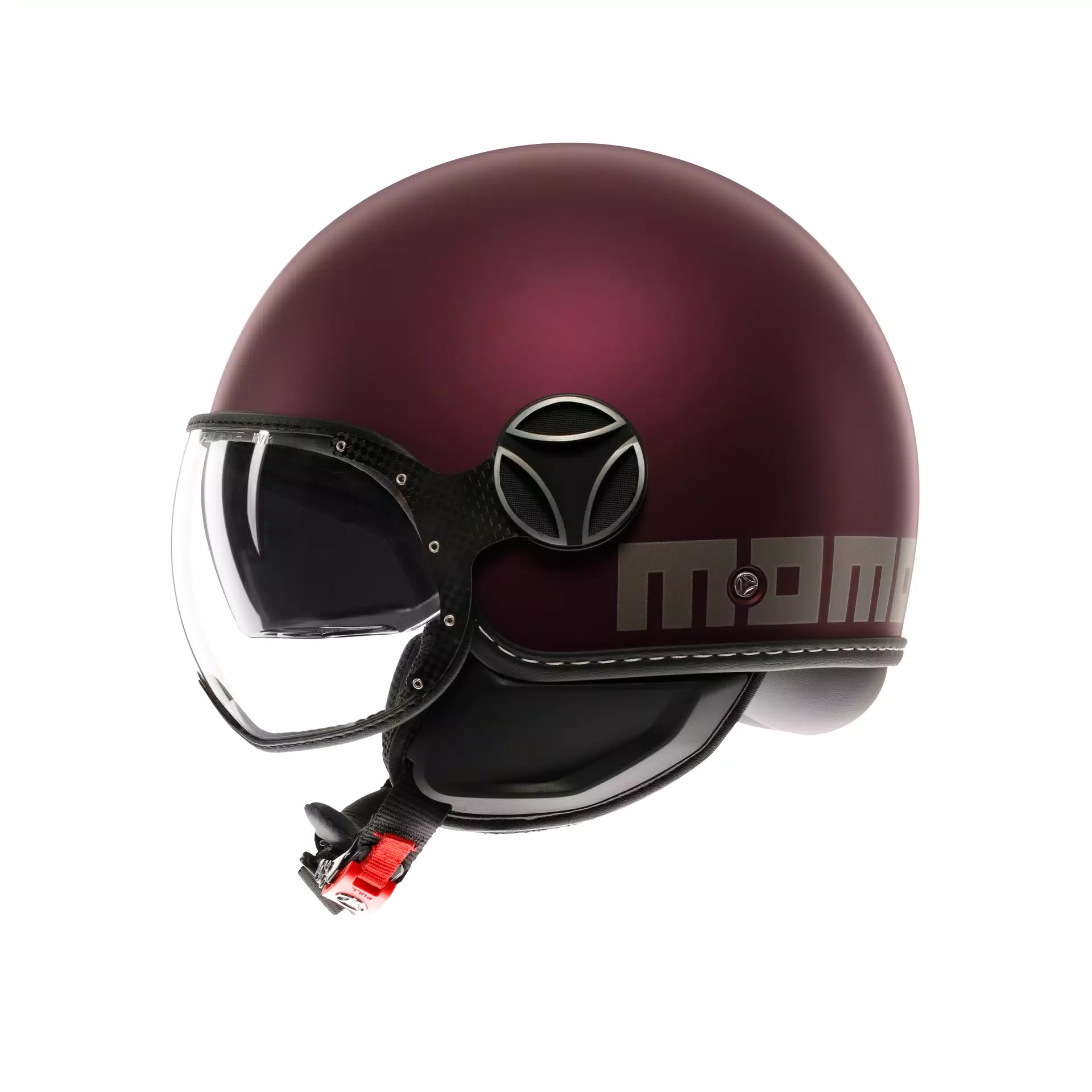 MOMODESIGN FGTR EVO MAT AMARENA / ARGENT - CASQUE JET AVEC DOUBLE VISI&Egrave;RE E2206