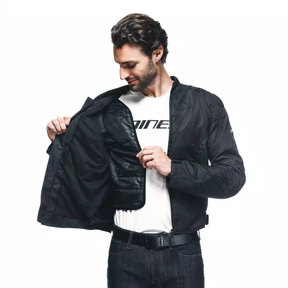 AVRO 5 TEX - MEN'S MOTORCYCLE JACKET IN FABRIC - BLACK/BLACK/BLACK - 13