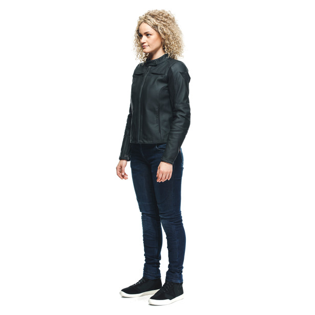 razon-2-giacca-moto-in-pelle-donna-black image number 3