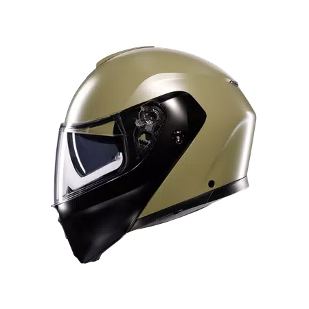 STREETMODULAR MONO MATT PASTELLO GREEN/BLACK - MOTORBIKE FLIP UP HELMET E2206 -  - 4