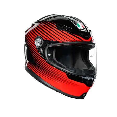 K6 AGV DOT(ECE) MULTI MPLK - RUSH BLACK/RED -  - 1