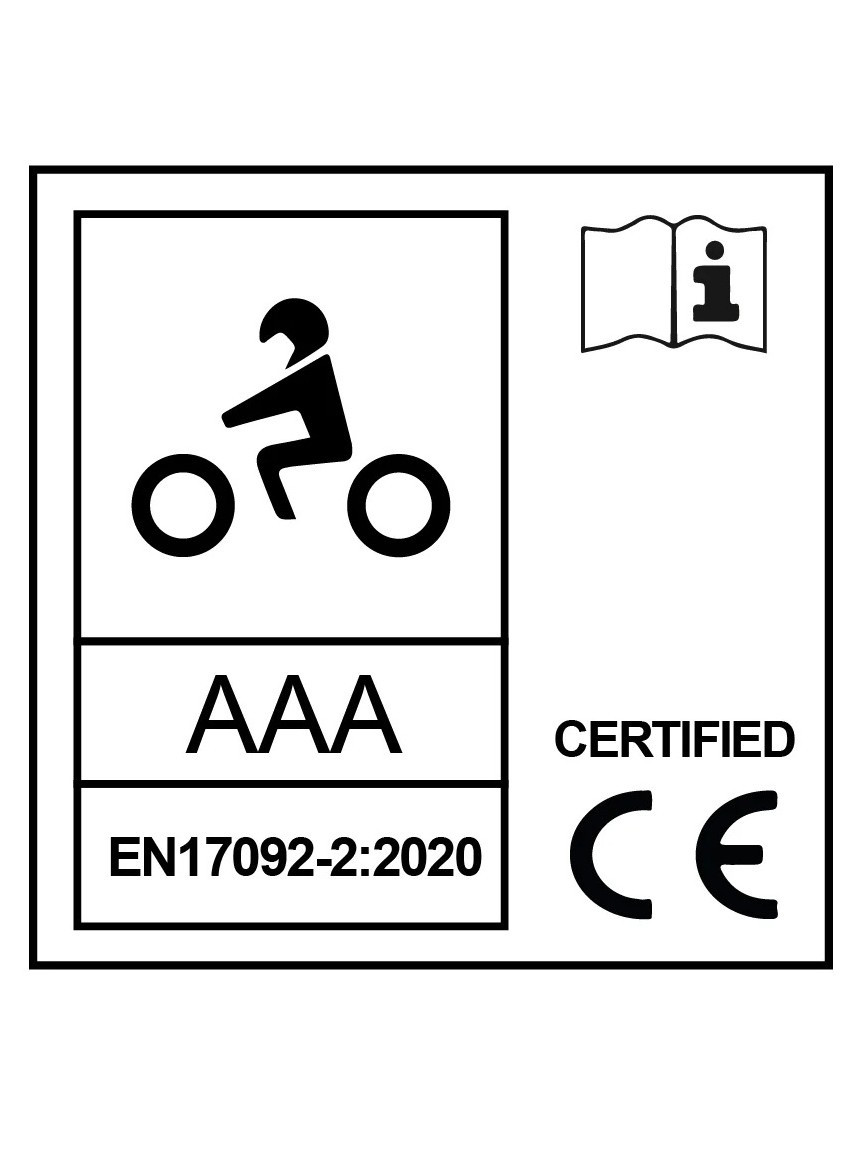 Label for a class AAA garment 