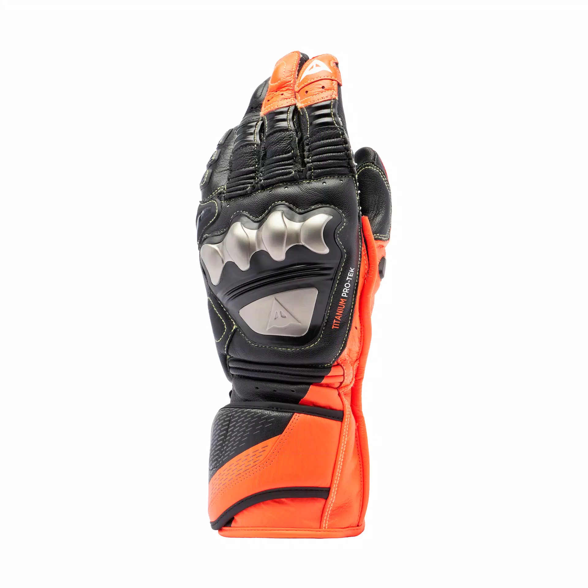 FULL METAL 7 - MEN'S MOTORCYCLE RACING LEATHER GLOVES | BLACK/RED