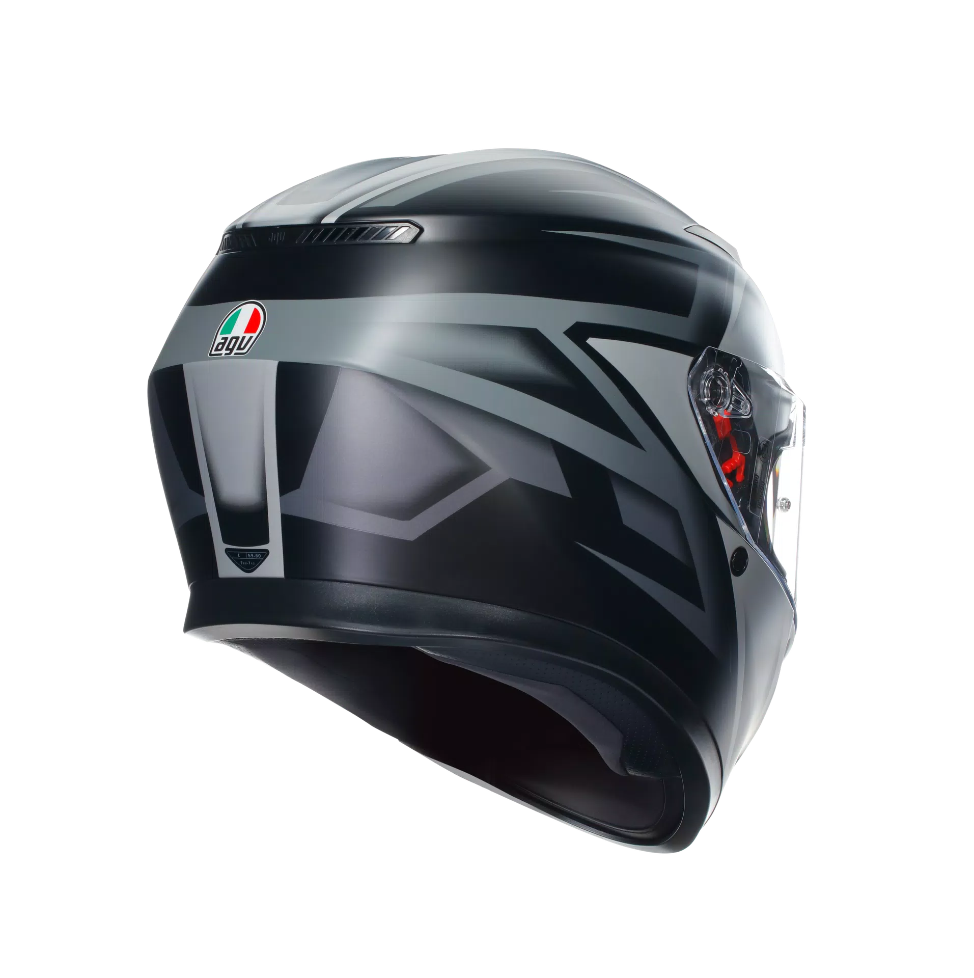 K3 COMPOUND MATT BLACK/GREY - CASQUE MOTO INT&Eacute;GRAL E2206