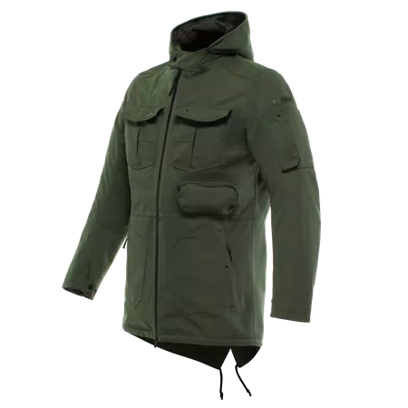 DUOMO ABSØLUTESHELL™ PRO - MEN'S WATERPROOF MOTORCYCLE PARKA - GREEN - 1
