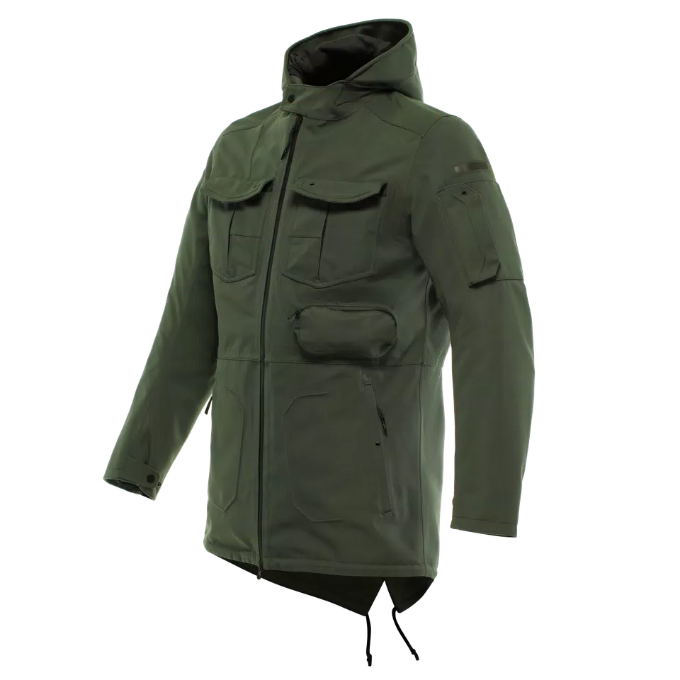 DUOMO ABSOLUTESHELL PRO MEN S WATERPROOF MOTORCYCLE PARKA GREEN Dainese