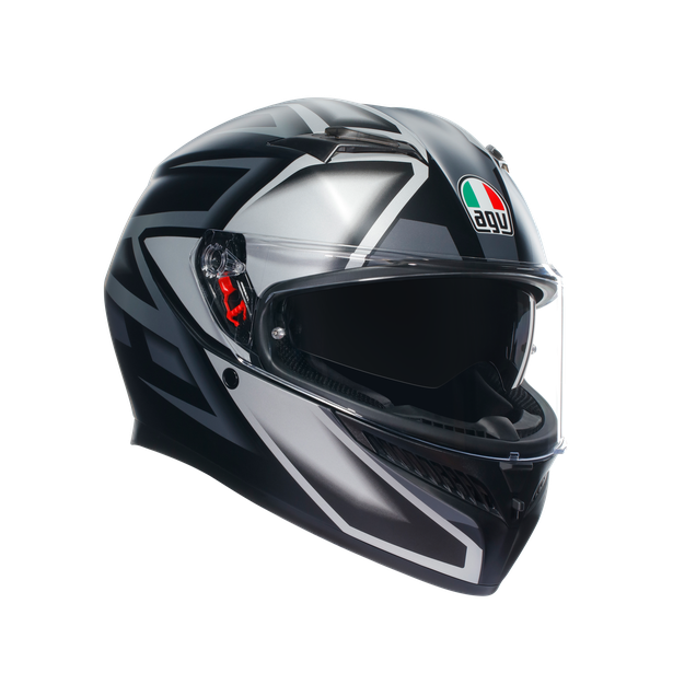 k3-compound-matt-black-grey-motorbike-full-face-helmet-e2206 image number 0