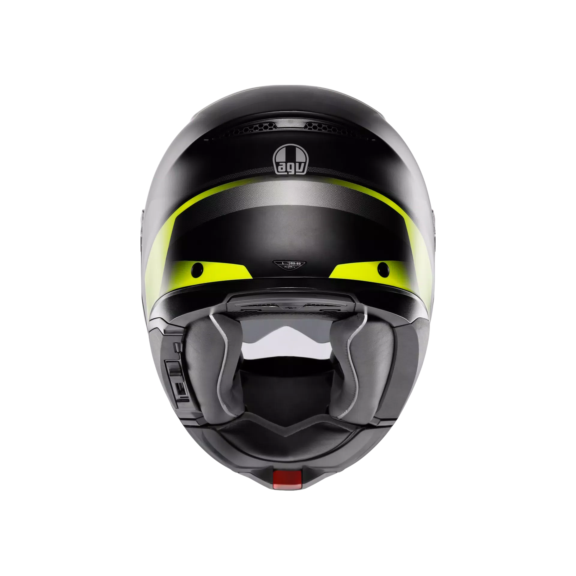 TOURMODULAR PERCEPTION MATT BLACK/YELLOW FLUO - MOTORBIKE FLIP UP HELMET E2206