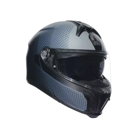 TOURMODULAR TEXTOUR MATT BLACK/GREY - MOTORBIKE FLIP UP HELMET E2206 -  - 1