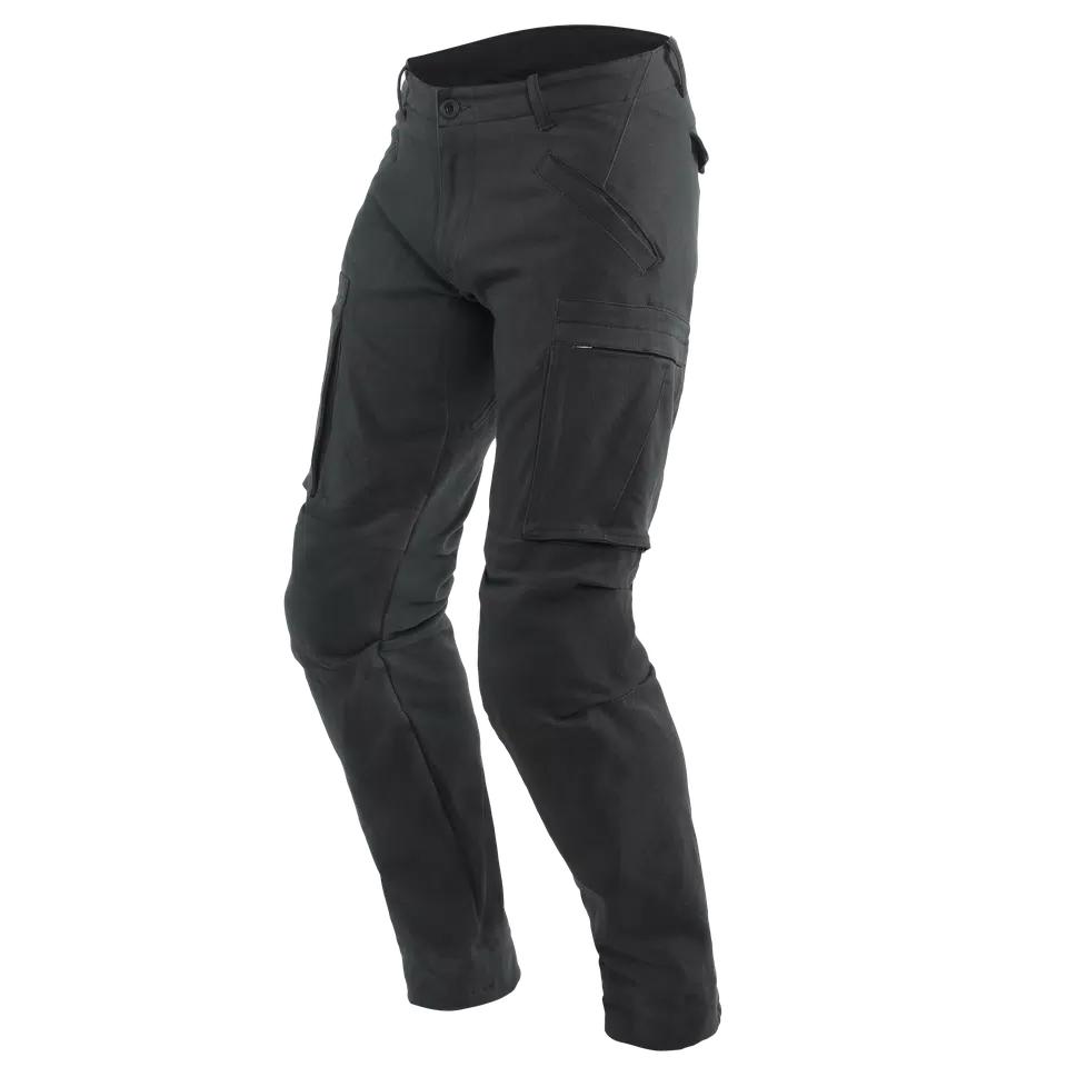 COMBAT - MEN'S MOTORCYCLE PANTS IN FABRIC - BLACK - 1