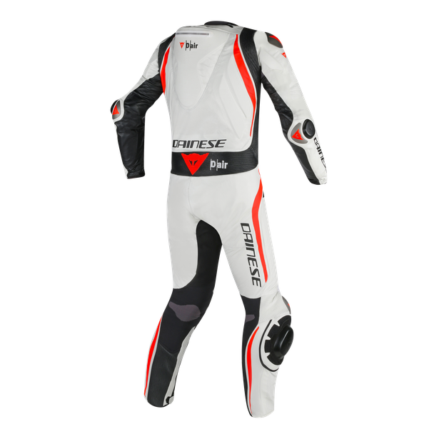 Mugello R D-air® BLACK/WHITE/FLUO-RED- Outlet Leather suits