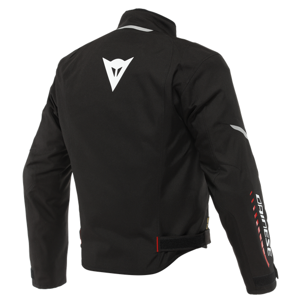 veloce-d-dry-giacca-moto-impermeabile-uomo-black-white-lava-red image number 1