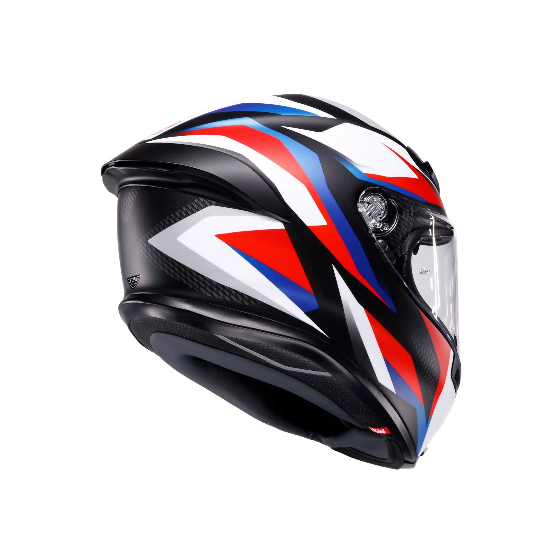 K6 S TIMEWARP MATT BLACK/RED/BLUE - MOTORBIKE FULL FACE HELMET DOT (E2206)