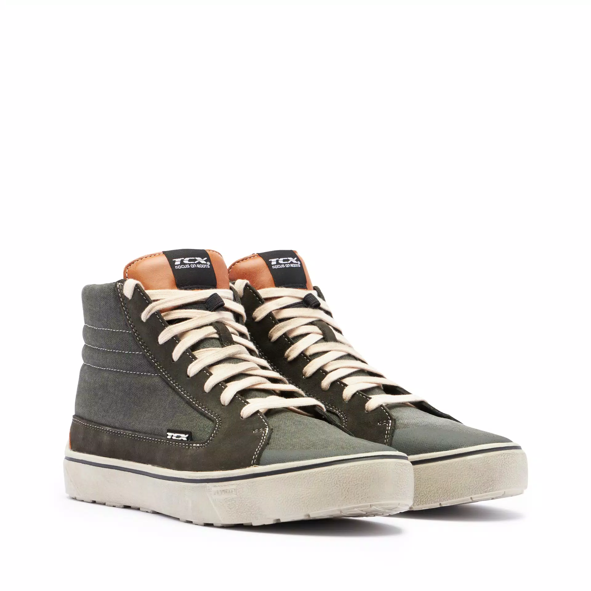 STREET 3 AIR SOMMER MOTORRADSCHUHE HERREN - GRÜN/KARAMELL