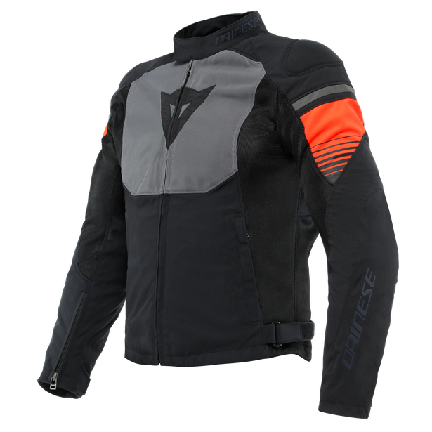 air-fast-tex-giacca-moto-estiva-in-tessuto-uomo-black-gray-fluo-red image number 0