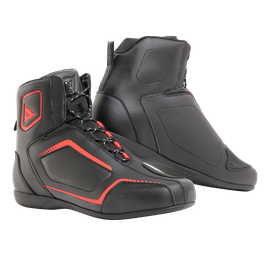 RAPTORS SHOES BLACK/BLACK/FLUO-RED- Textil