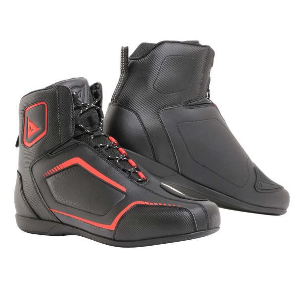 RAPTORS SHOES BLACK/BLACK/FLUO-RED- Textil