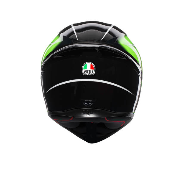 QUALIFY BLACK//LIME PRESE D/'ARIA CASCO MOTO INTEGRALE AGV K1 MULTI