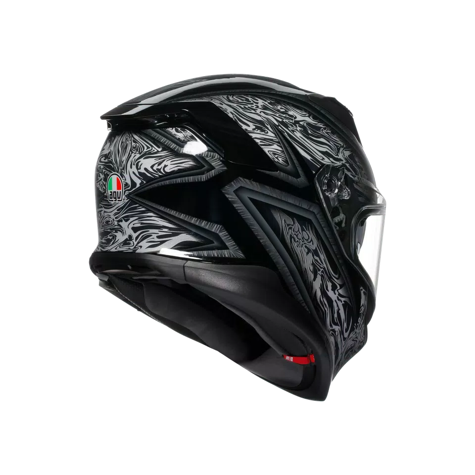 K7 MPLK DAMASCUS BLACK/SILVER - MOTORBIKE FULL FACE HELMET DOT (E2206) -  - 6