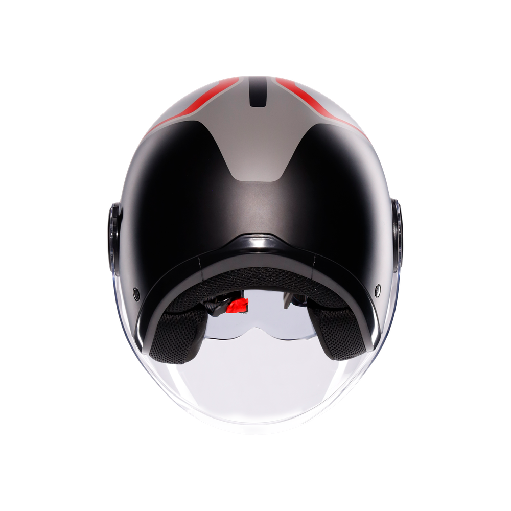 eteres-scaglieri-matt-grey-red-casco-moto-jet-e2206 image number 4