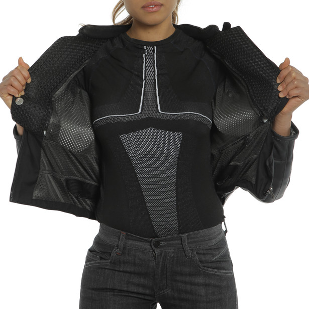racing-3-d-air-lady-leather-jacket-black-white-lava-red image number 10