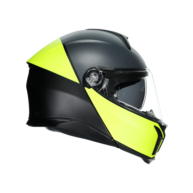 tourmodular-balance-matt-black-yel-fl-grey-motorrad-modularhelm-e2206 image number 2