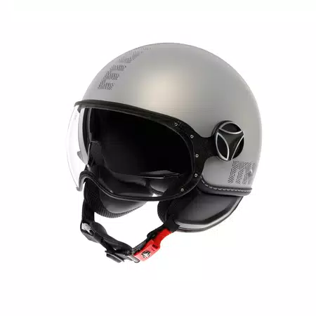 MOMODESIGN FGTR EVO MATT GREY / CERULEAN GREY - JET HELMET WITH DUAL VISOR E2206 -  - 1