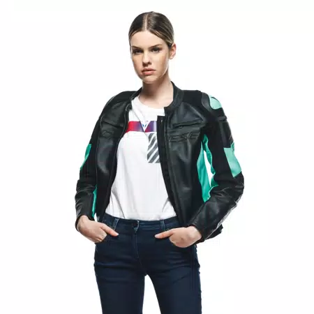 RACING 4 LADY LEATHER JACKET