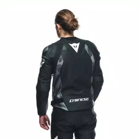 AVRO 5 - MEN'S MOTORCYCLE LEATHER JACKET - BLACK/WHITE/ANTHRACITE - 6