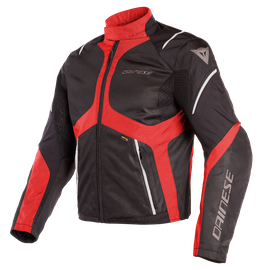 SAURIS D-DRY JACKET BLACK/TOUR-RED/LIGHT-GRAY