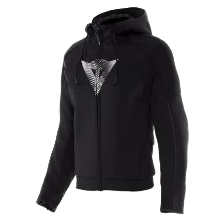 DAEMON-X - WOMEN'S MOTORCYCLE HOODIE FULL-ZIP - BLACK - 2