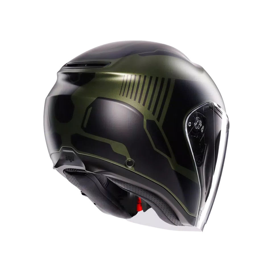 IRIDES SAKAI MATT GREEN/BLACK - MOTORBIKE OPEN FACE HELMET E2206 -  - 6