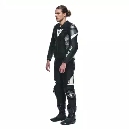 AVRO 5 - MEN'S MOTORCYCLE LEATHER JACKET - BLACK/WHITE/ANTHRACITE - 4