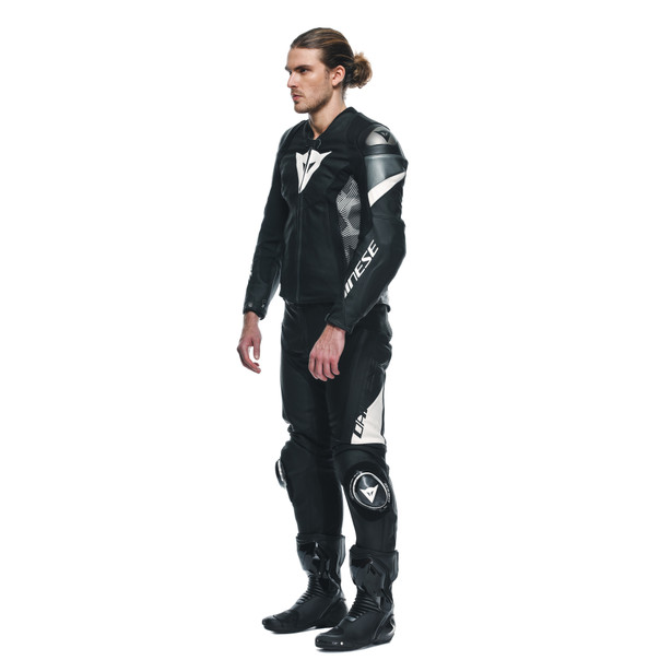 avro-5-giacca-moto-in-pelle-uomo-black-white-anthracite image number 3