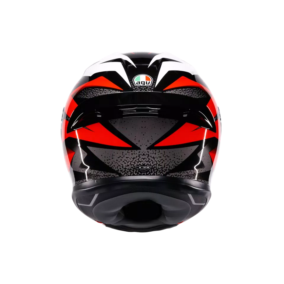 K6 S BRAVEN BLACK/RED/WHITE - MOTORBIKE FULL FACE HELMET DOT (E2206) -  - 5
