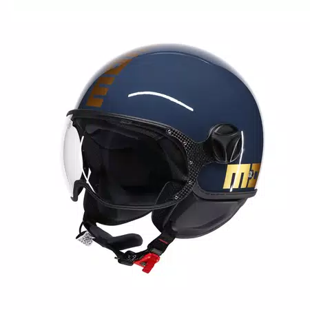 MOMODESIGN FGTR CLASSIC - JET HELMET WITH VISOR E2206 - FLIP BRASS/GOLD -  - 1