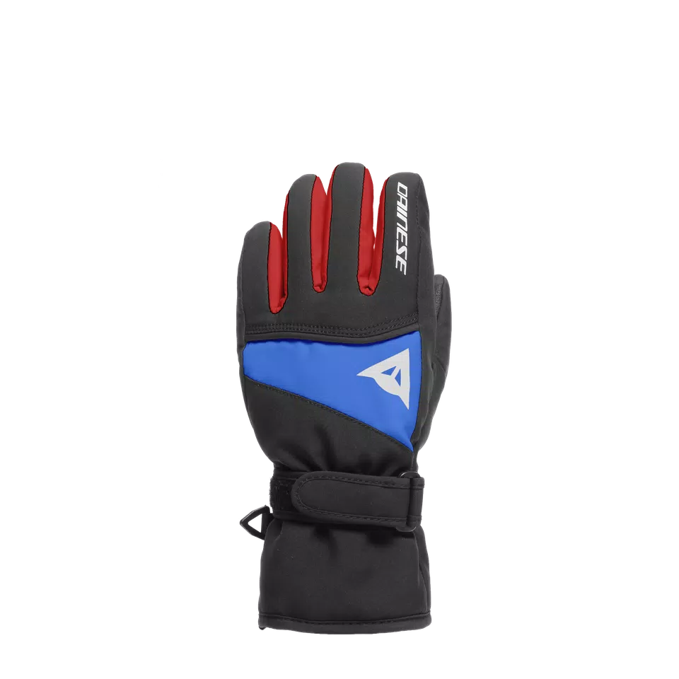 KID'S HP SCARABEO SKI GLOVES  - BLACK-TAPS/HIGH-RISK-RED/LAPIS-BLUE - 9