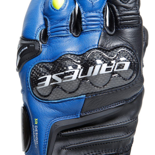 carbon-4-short-gloves-racing-blue-black-fluo-yellow image number 6