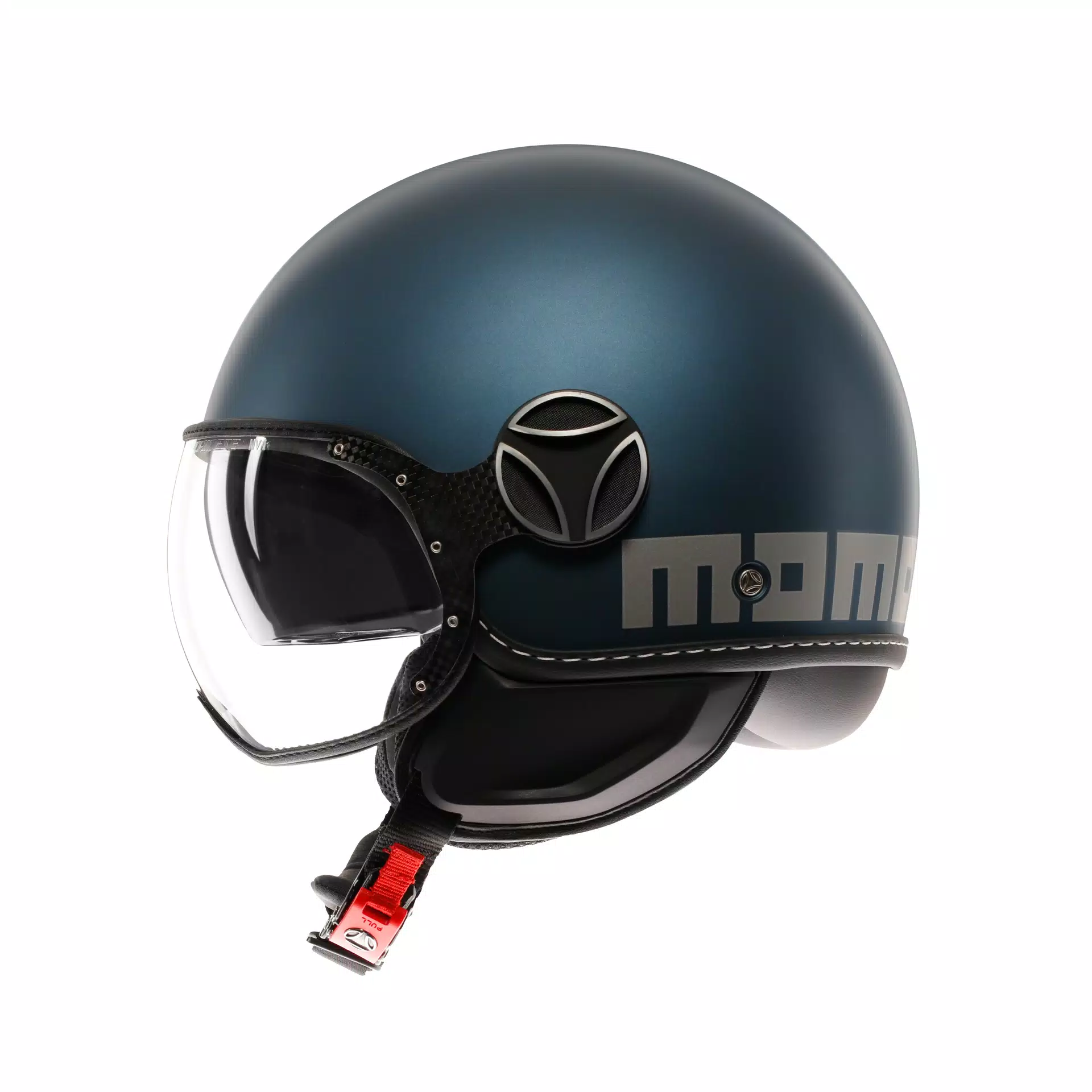 MOMODESIGN FGTR EVO MATT AVIO / SILVER - JET HELMET WITH DUAL VISOR E2206
