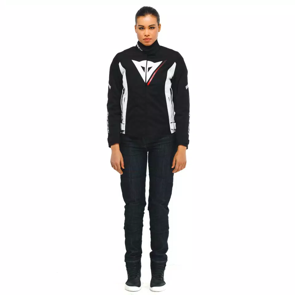 VELOCE D-DRY®- WOMEN'S WATERPROOF MOTORCYCLE JACKET - BLACK/WHITE/LAVA-RED - 3