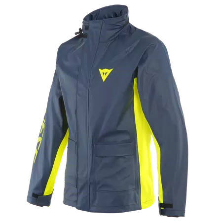 STORM 2 - UNISEX MOTORFIETS REGENJACK - BLACK-IRIS/FLUO-YELLOW - 1