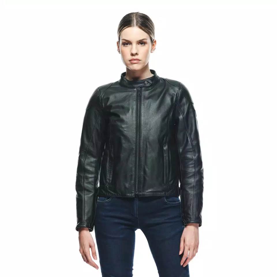 ELECTRA - GIACCA MOTO IN PELLE DONNA - BLACK - 6