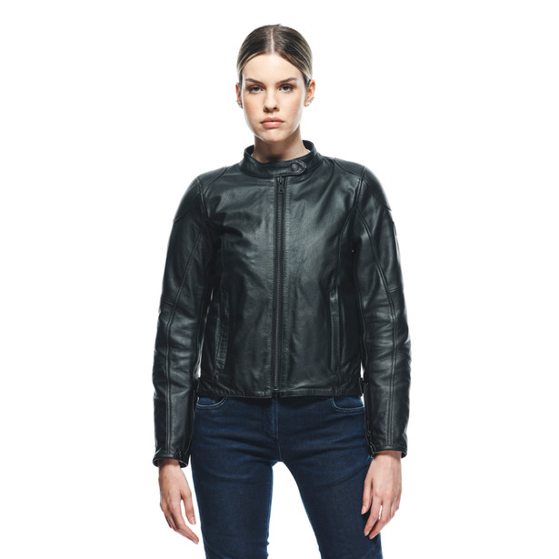 electra-giacca-moto-in-pelle-donna-black image number 5