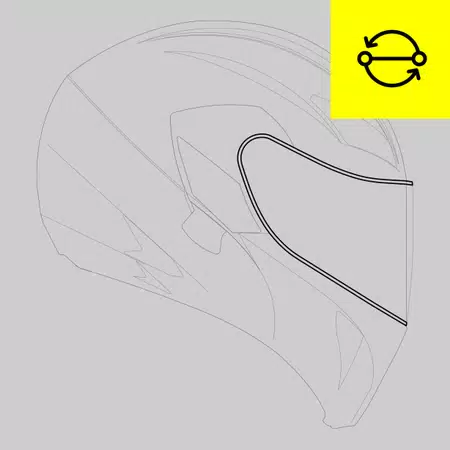 Replacement of the visor trim Compact and Compact ST - NEUTRO - 1